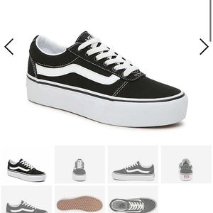 Black platform vans